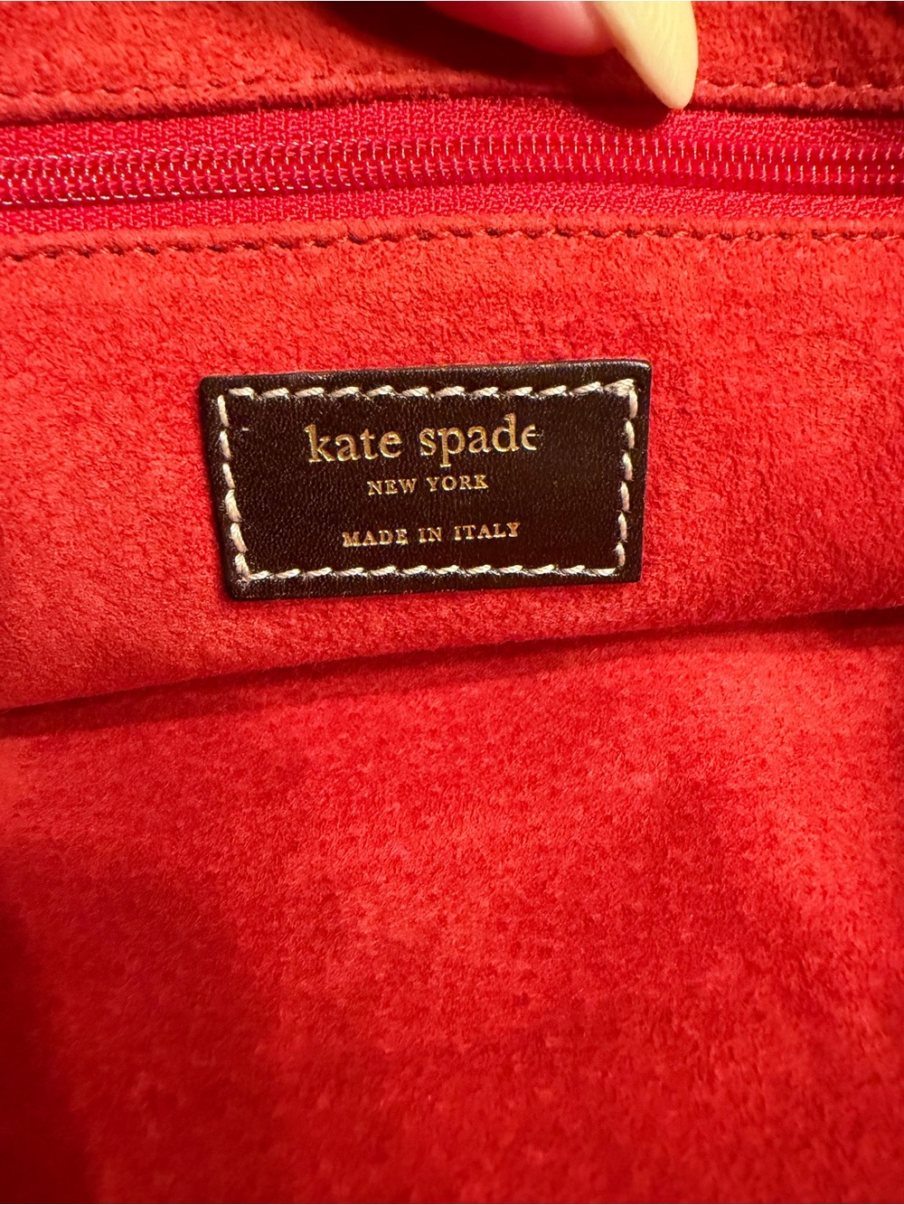 kate spade VINTAGE Made in Italy Beige Tweed Pink Plaid Suede Interior Gold Feet - Picture 11 of 14